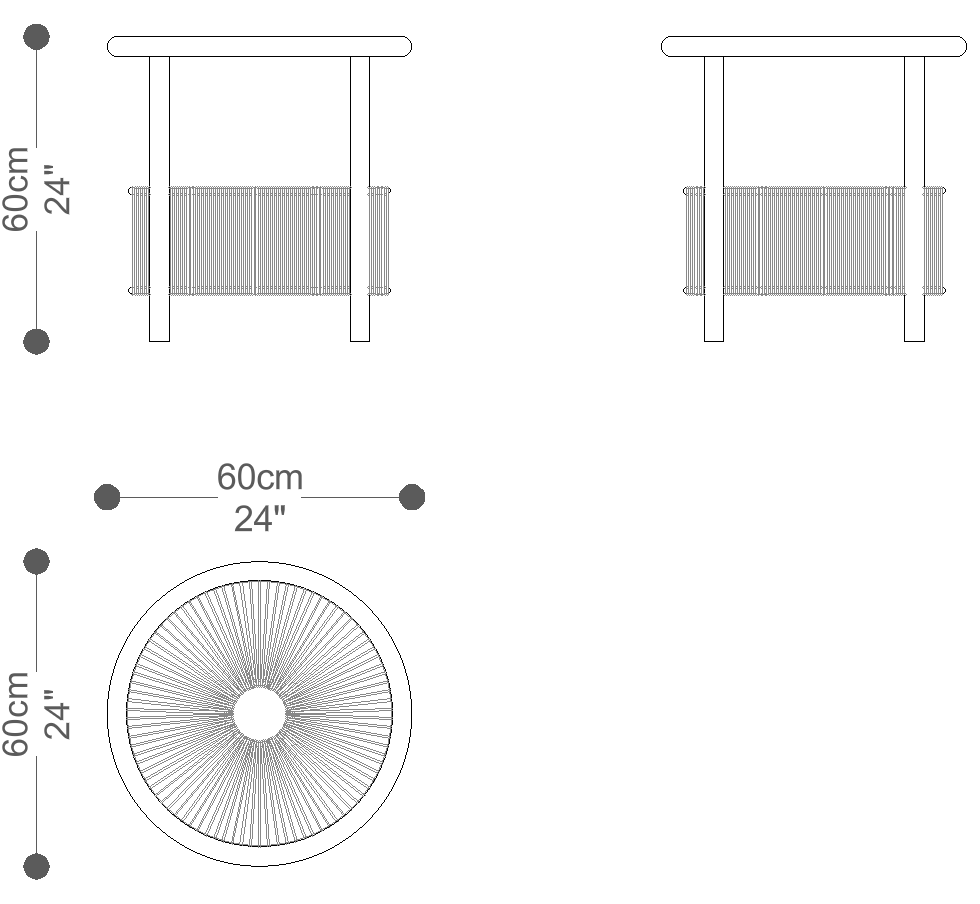 Image of the main dimensions of the product